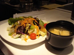 Miso Soup and Garden Salad