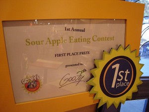 Sour Apple Eating Contest: First Place!