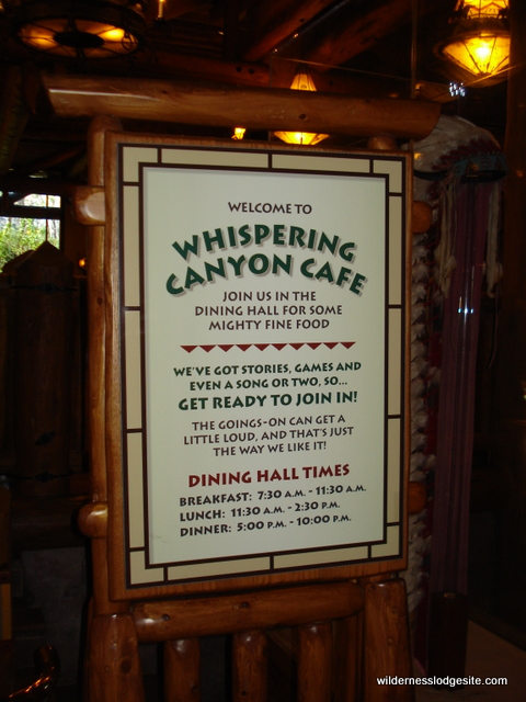 Whispering Canyon Cafe Warnings