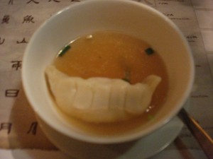 Chicken Consomme with Pork Dumplings