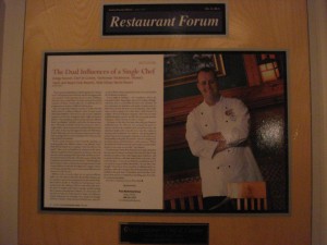 Restaurant Forum Plaque