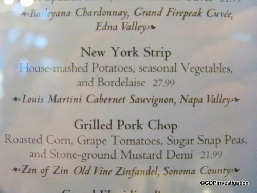 strip steak menu