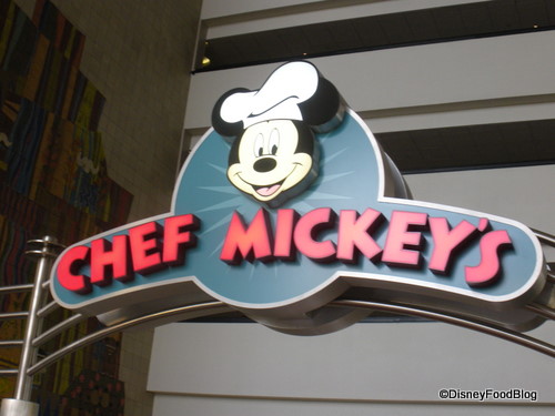 Chef Mickey's Sign