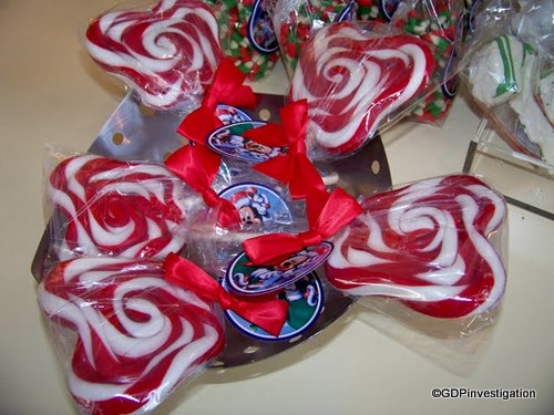 Candy Cane Mickey Lollipops