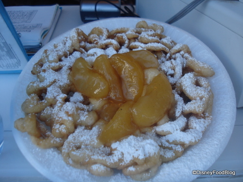 Funnel Cake with Apples at American Pavilion