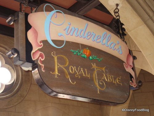 Cinderella's Royal Table Sign