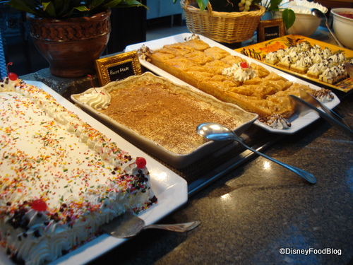 Cake, Tiramisu, Baklava, and Cheesecake