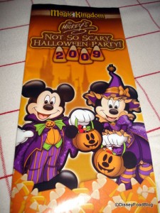 Mickey's Not So Scary Halloween Party brochure