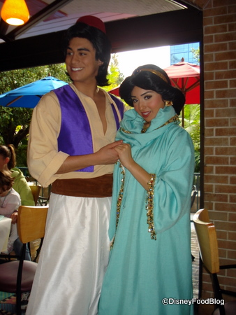 Aladdin and Jasmine at Goofy's Kitchen