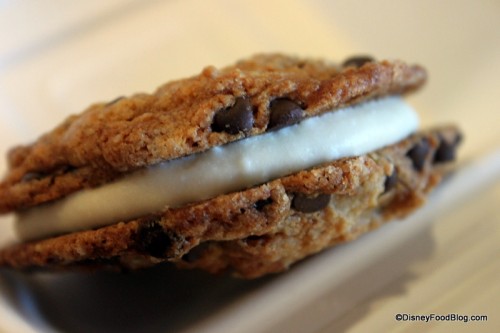 Babycakes NYC chocolate chip cookie frosting sandwich