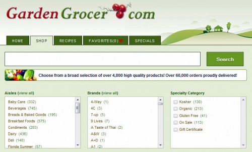Choose Food by Aisle, Brand, and Specialty Category at GardenGrocer.com