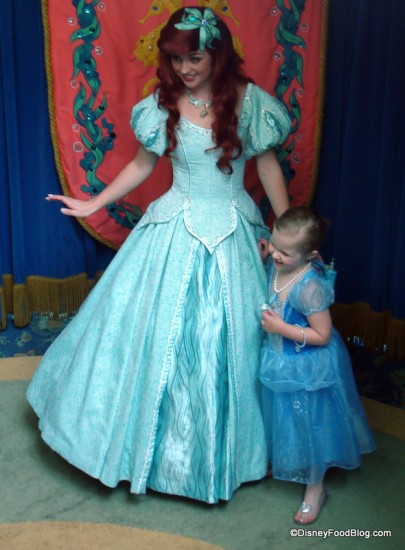 Ariel meets guests at entrance