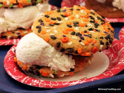 Halloween Cookie Ice Cream Sandwich