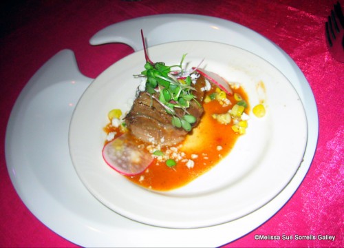 Chipotle-Tamarind-Lacquered-Wild-Boar-with-Emerald-Crystal-Ruby-Red-Corn-Salad-imagined-by-Larry-Walker-from-Disneys-Grand-Floridian-Resort-and-Spa.-500x360.jpg