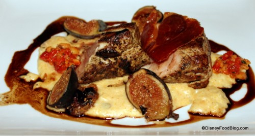 Roasted-Pork-Tenderloing-with-Sweet-Corn-Pudding-caramelized-figs-piquillo-pepper-relish-serrano-ham-crisp-500x268.jpg