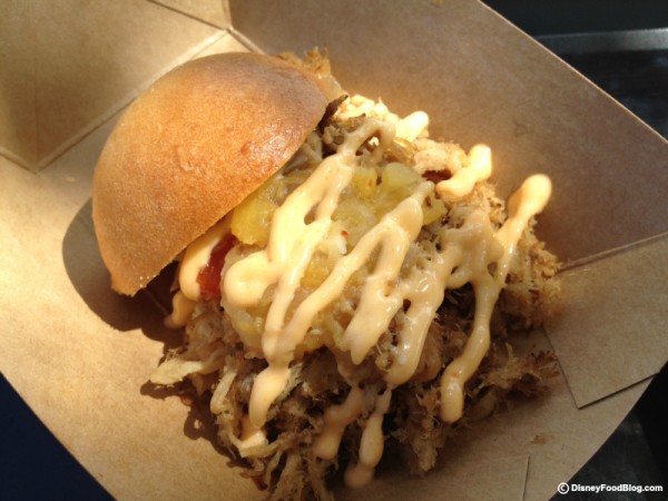 Enjoy Dishes Like the Kalua Pork Slider with Sweet and Sour Dole Pineapple Chutney and Spicy Mayonnaise at the Hawai'i Booth -- for a Snack Credit!