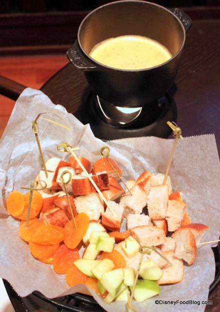 Our favorite Sharp Cheddar Beer Fondue at Territory Lounge