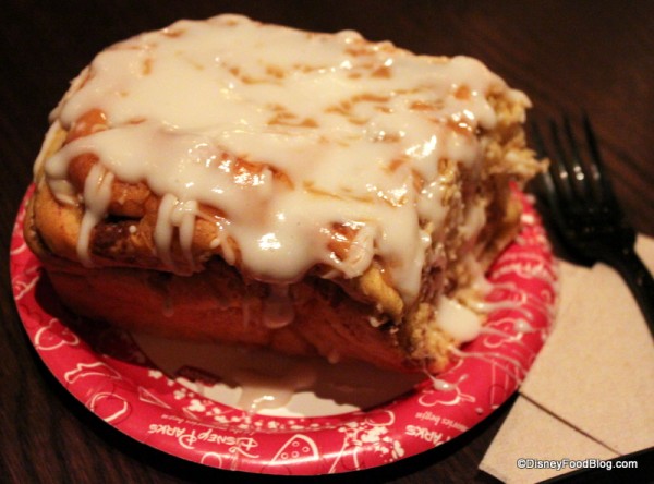 Gaston's Tavern Cinnamon Roll -- with extra icing