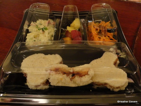 Kids Meal: Mickey Shaped PB&J instead of Roast Beef and Ham