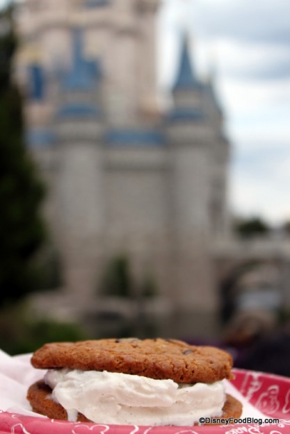Who Can Resist a Handmade Ice Cream Cookie Sandwich in the Shadow of Cinderella Castle??