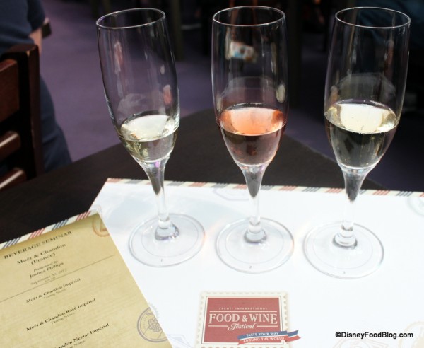 Champagne Seminar at Epcot Food and Wine Festival