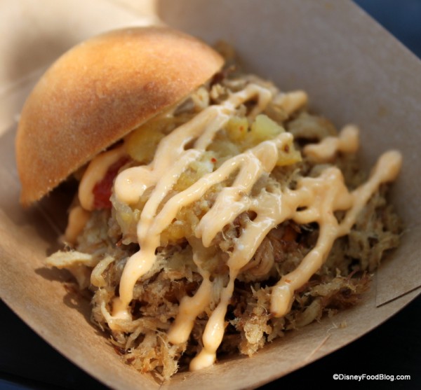 The Kalua Pork Slider from the Hawaii Booth is a Family Favorite