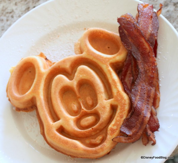 Mickey Waffle with Bacon!