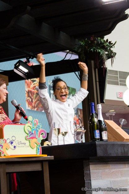 Cooking with Carla Hall at the festival