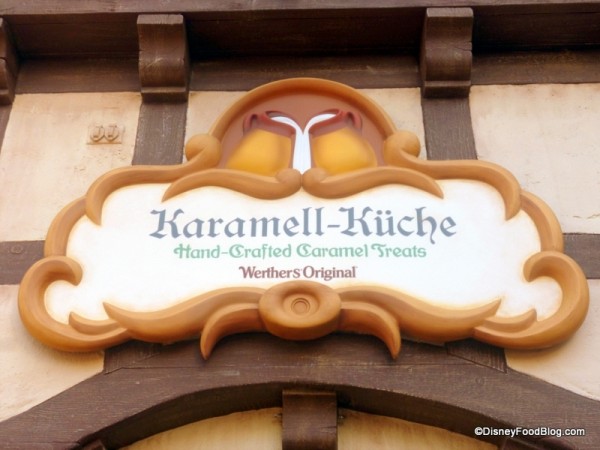Karamell-Küche sign