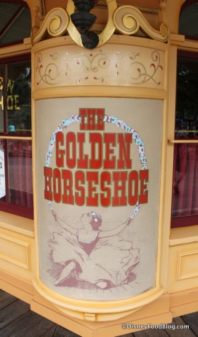 Disneyland The Golden Horseshe Sign