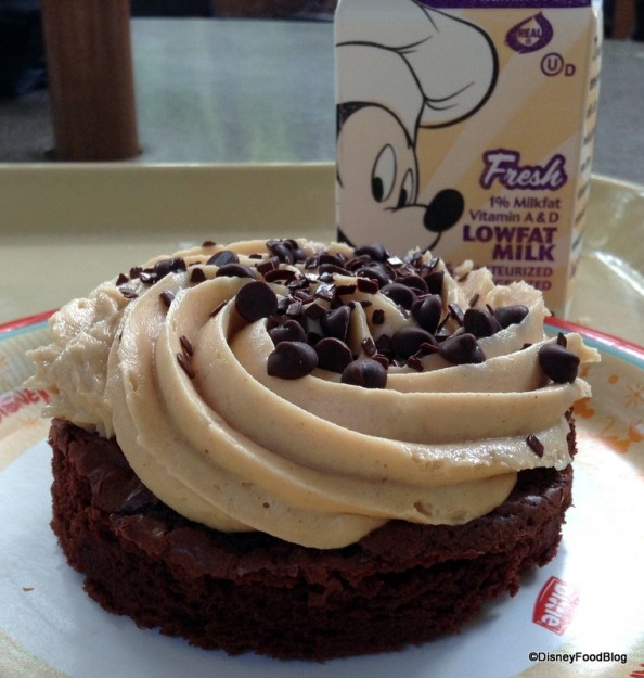 Peanut Butter Brownie with Mickey milk