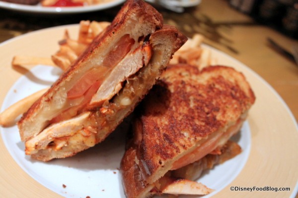 Grilled Chicken Sandwich -- Cross Section