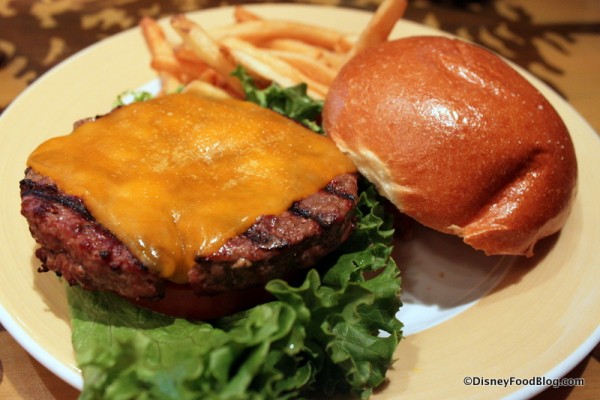 Half Pound Char-Broiled Burger -- Up Close