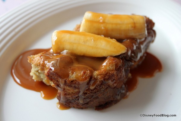Brioche French Toast with  Salted Caramel Sauce and Bananas -- Another Angle