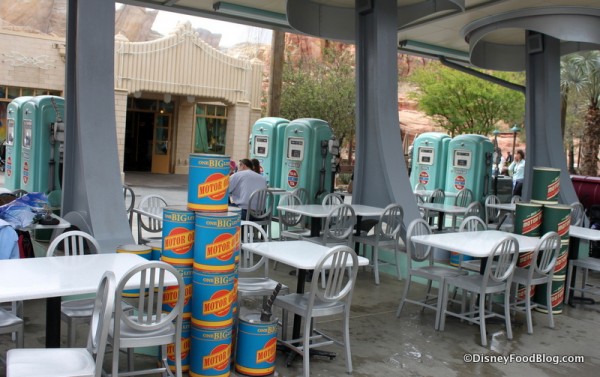 Motor Oil and Gas Pumps on the Patio