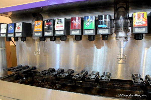 Cold beverages at the Rapid Fill station