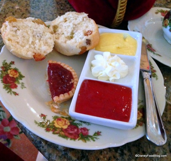 Scone and Jam Tarts with Jam, Cream, and Lemon Curd
