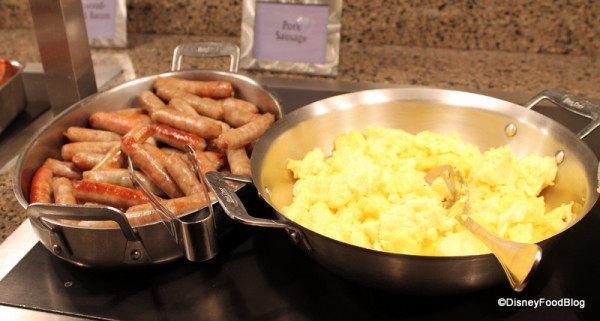 Sausage and scrambled eggs