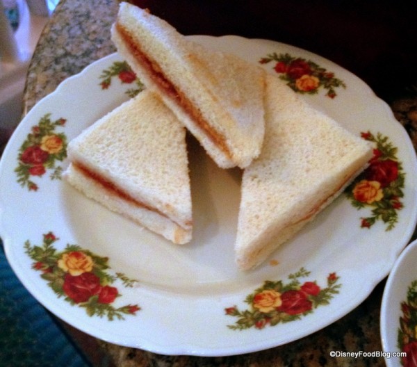 Peanut Butter and Jelly Tea Sandwiches