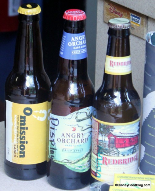 Bottles of Gluten-Free  Beer and Cider Available