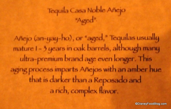 Tequila Anejo description