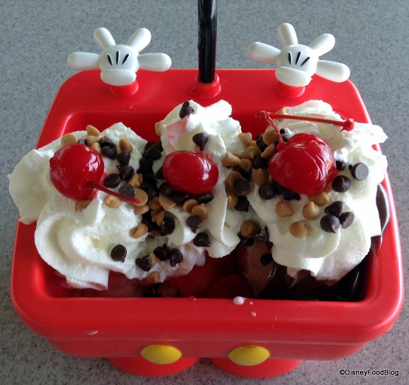 Mickey Kitchen Sink Sundae From Above Ice Cream Close Up 
