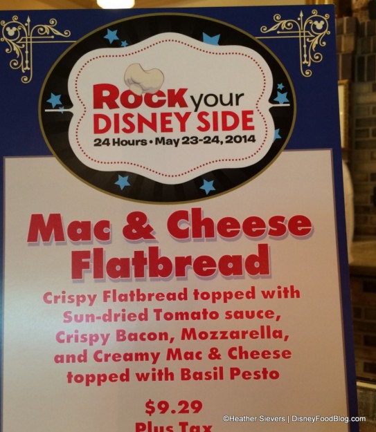 Mac & Cheese Flatbread at Boardwalk Pizza and Pasta!