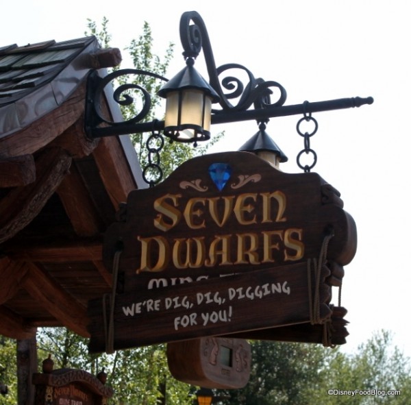 Seven Dwarfs Mine Train Sign
