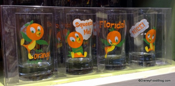 Orange Bird Juice Glasses