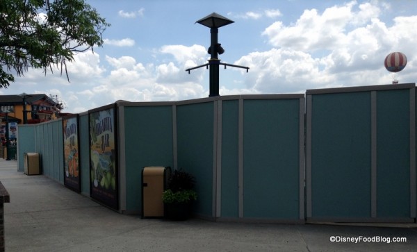 Construction walls in Downtown Disney