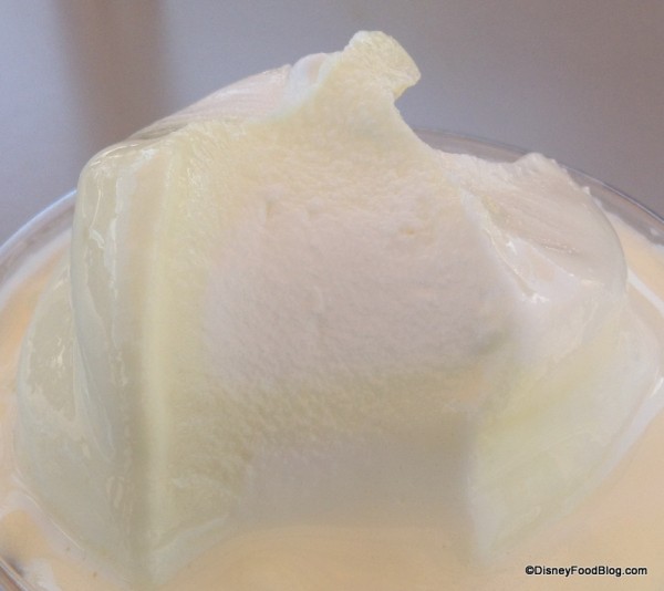 Texture of the frozen yogurt swirl