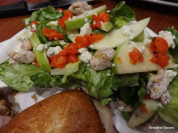 Blue Cheese Apple Walnut Salad Close Up