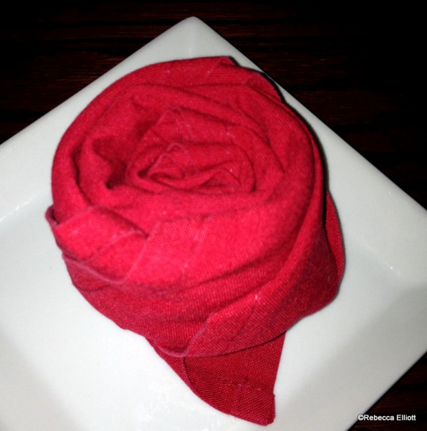 Even the Napkins Carry Out the Rose Theme