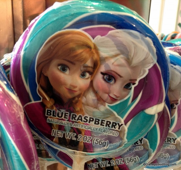 Anna and Elsa Blue Raspberry Lollipop
